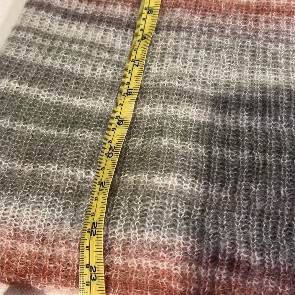 Elsamanda grey multi striped sweater Italy from a wool alpaca mohair blend L - Picture 7 of 7